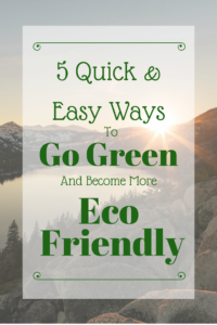 How to be eco friendly at home