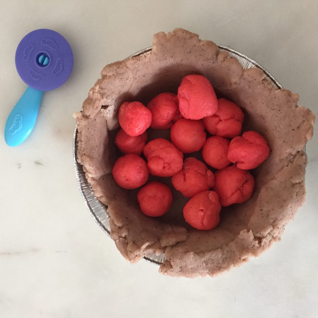 apple pie play dough invitation