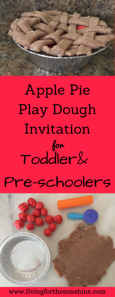 apple pie play dough invitation