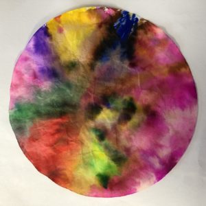 coffee filter tie-dye flower craft