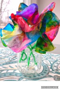 coffee filter tie dye flower craft