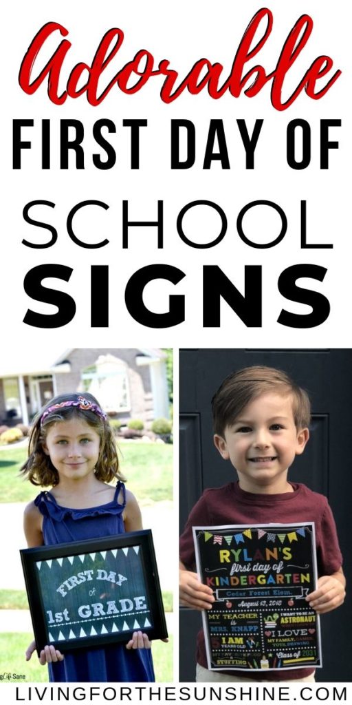 Free Printable First Day of School Signs